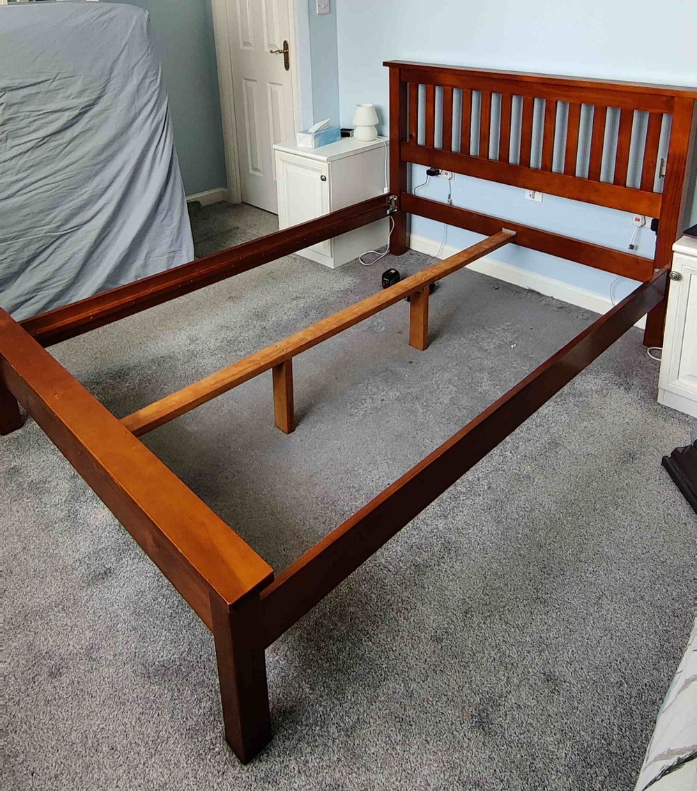 Unpainted bed frame