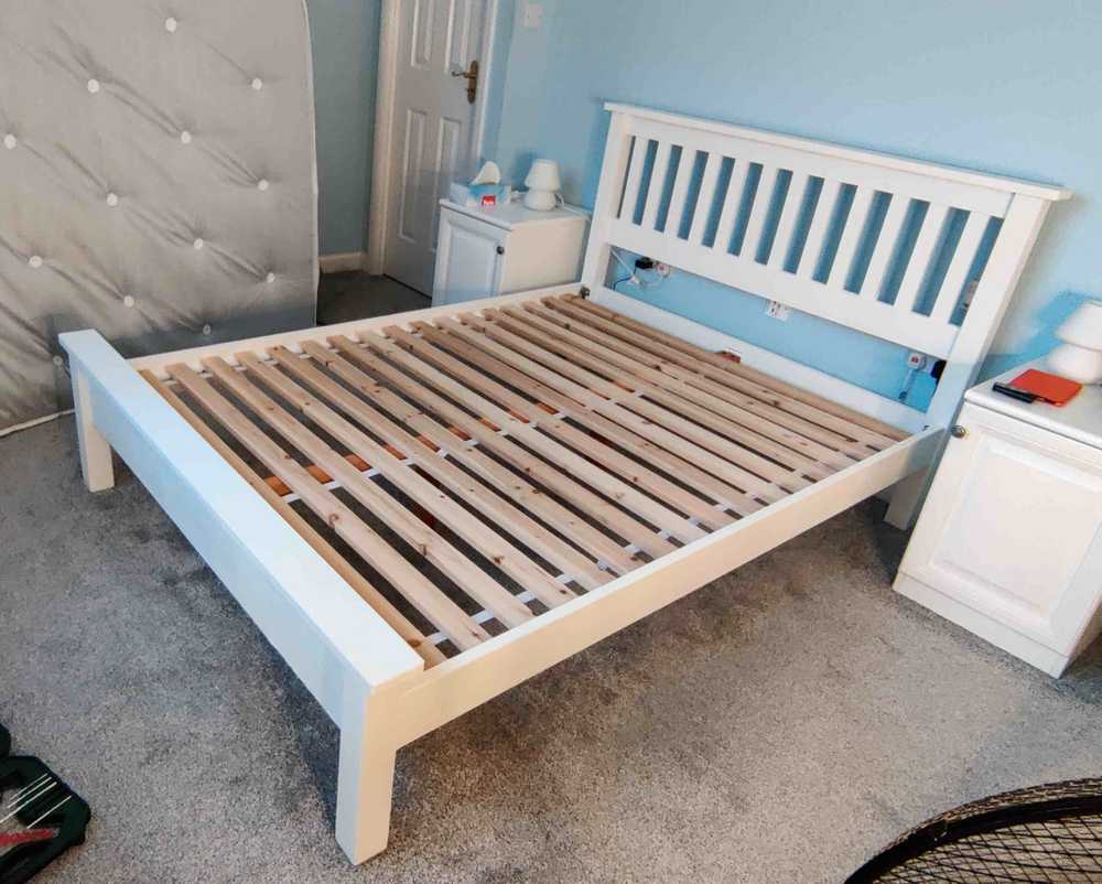 Painted bed frame