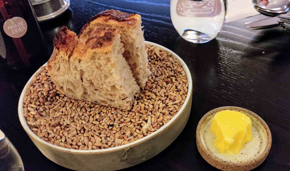 sourdough bread with cultured butter